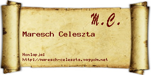 Maresch Celeszta névjegykártya